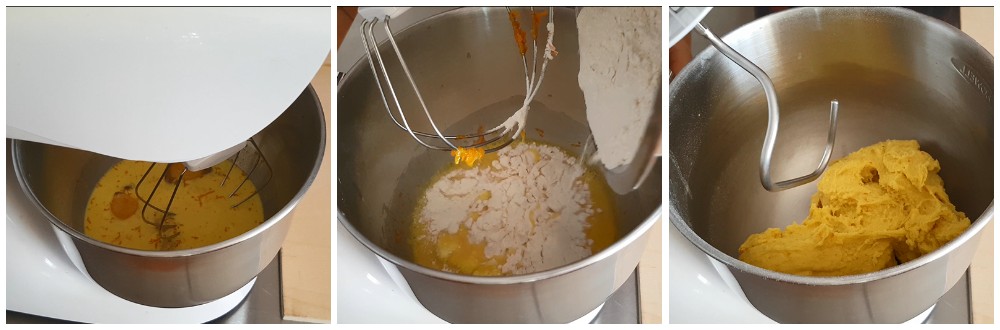 in der Küchenmaschine kneten