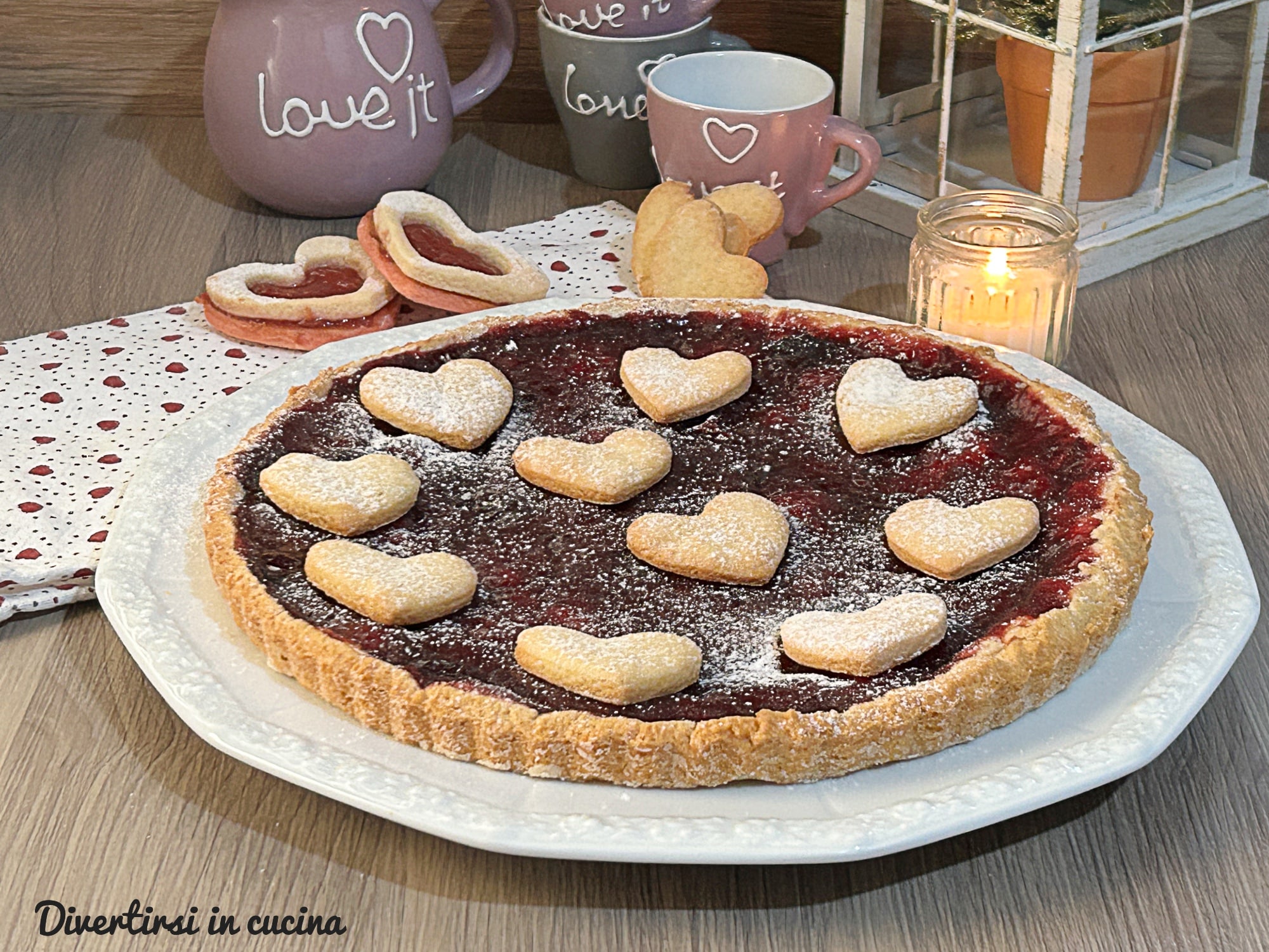 Torte mit Herzen