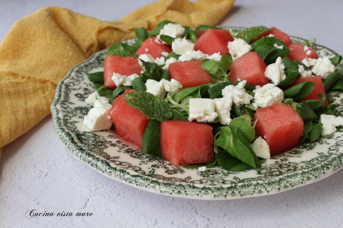Wassermelone und Feta Salat