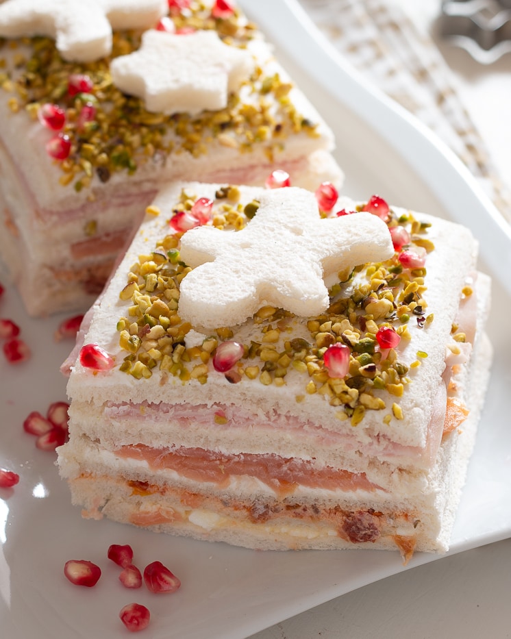 Weihnachtliche Sandwich-Torte
