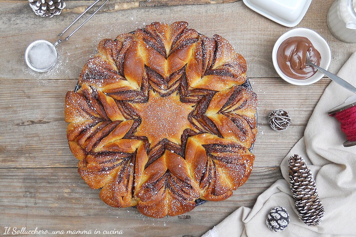 Brioche-Stern mit Nutella