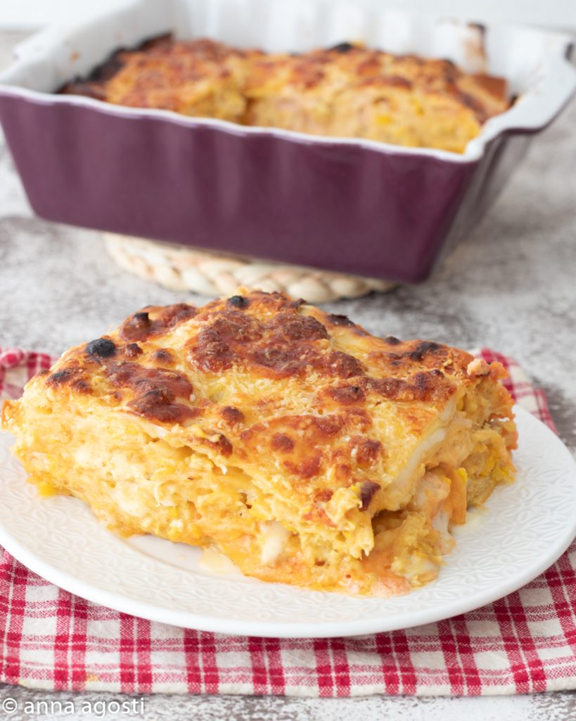 Weiße Lasagne mit Huhn und Béchamelsoße