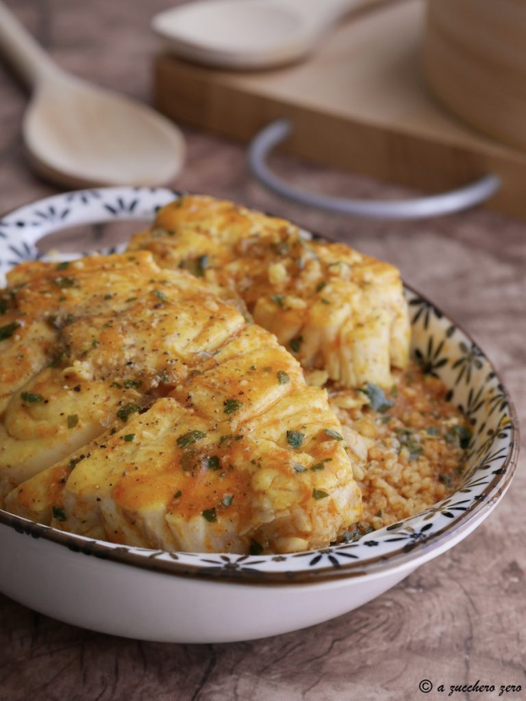 Zackenbarsch in Brühe mit Vollkorn-Couscous