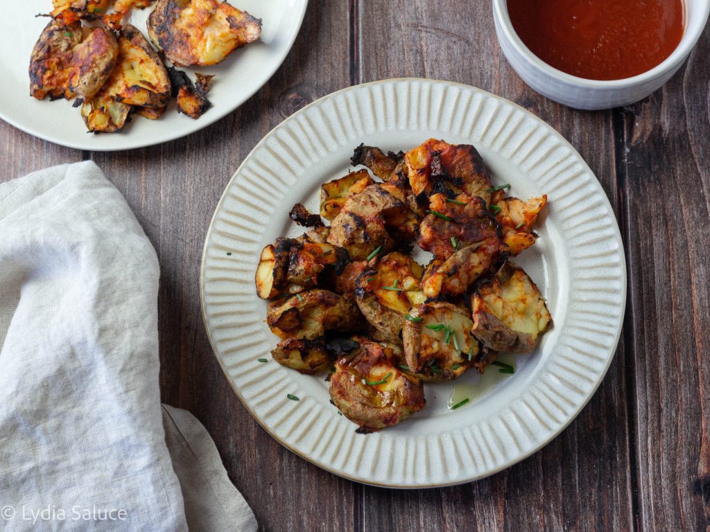 Zermatschte Kartoffeln mit Tomaten