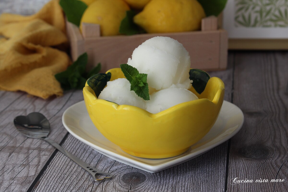 Zitronensorbet