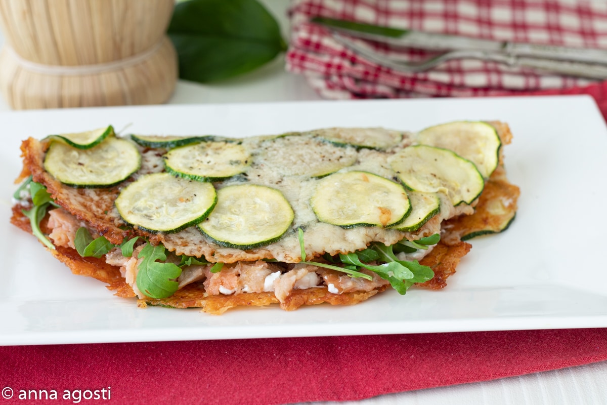 Zucchini-Käse-Piadina ohne Mehl