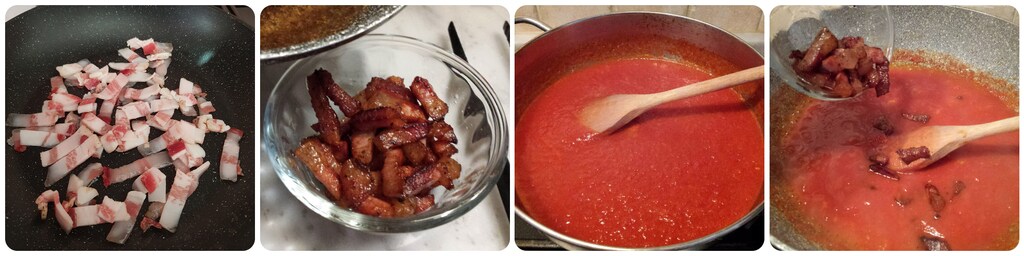 traditionelle Spaghetti alla Amatriciana