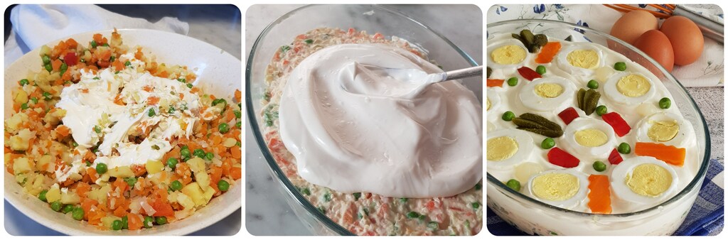 hausgemachter russischer Salat