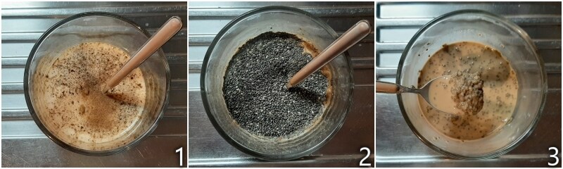 a. Chiasamen in Milch und Kaffee einweichen