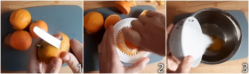a. spremere i mandarini o le clementine