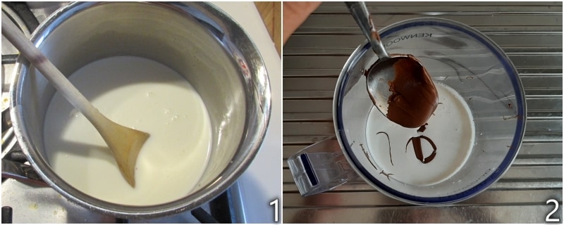 a. Zucker in der warmen Milch für hausgemachtes Eis auflösen
