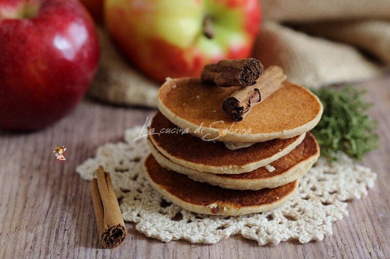 Apfelpfannkuchen mit Reismehl
