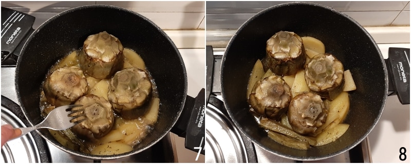 artischocken und kartoffeln im topf rezept beilage ganze artischocken im topf geschmort il chicco di mais 4 eindicken lassen