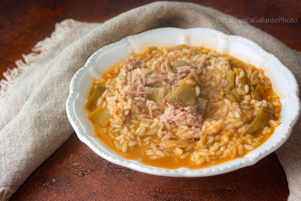 Artischockenrisotto mit Thunfisch, einfach und cremig