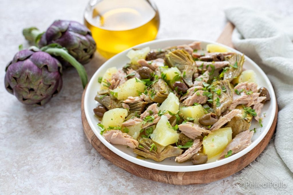 Artischockensalat mit Thunfisch und Kartoffeln