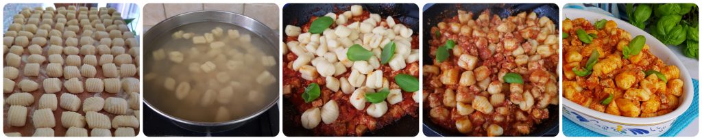 Kartoffelgnocchi mit Schwertfischsauce würzen