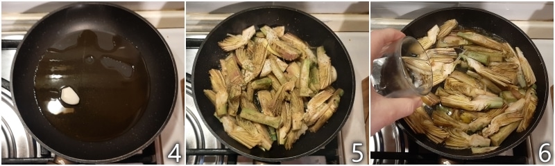 b. Artischocken à la neapolitanisch in Wasser kochen