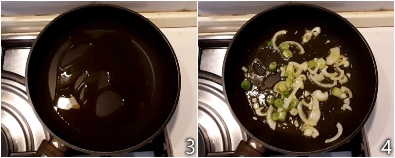 b. Frühlingszwiebel anbraten
