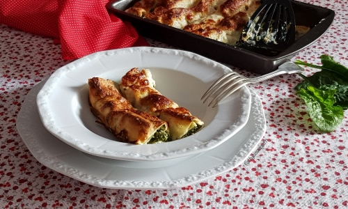 Cannelloni mit Spinat und Ricotta