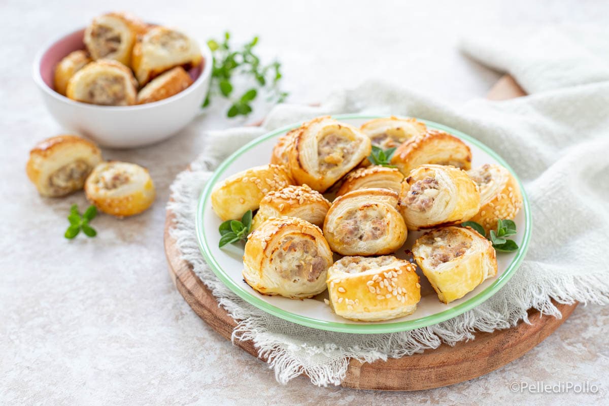 Blätterteig-Snacks mit Wurst