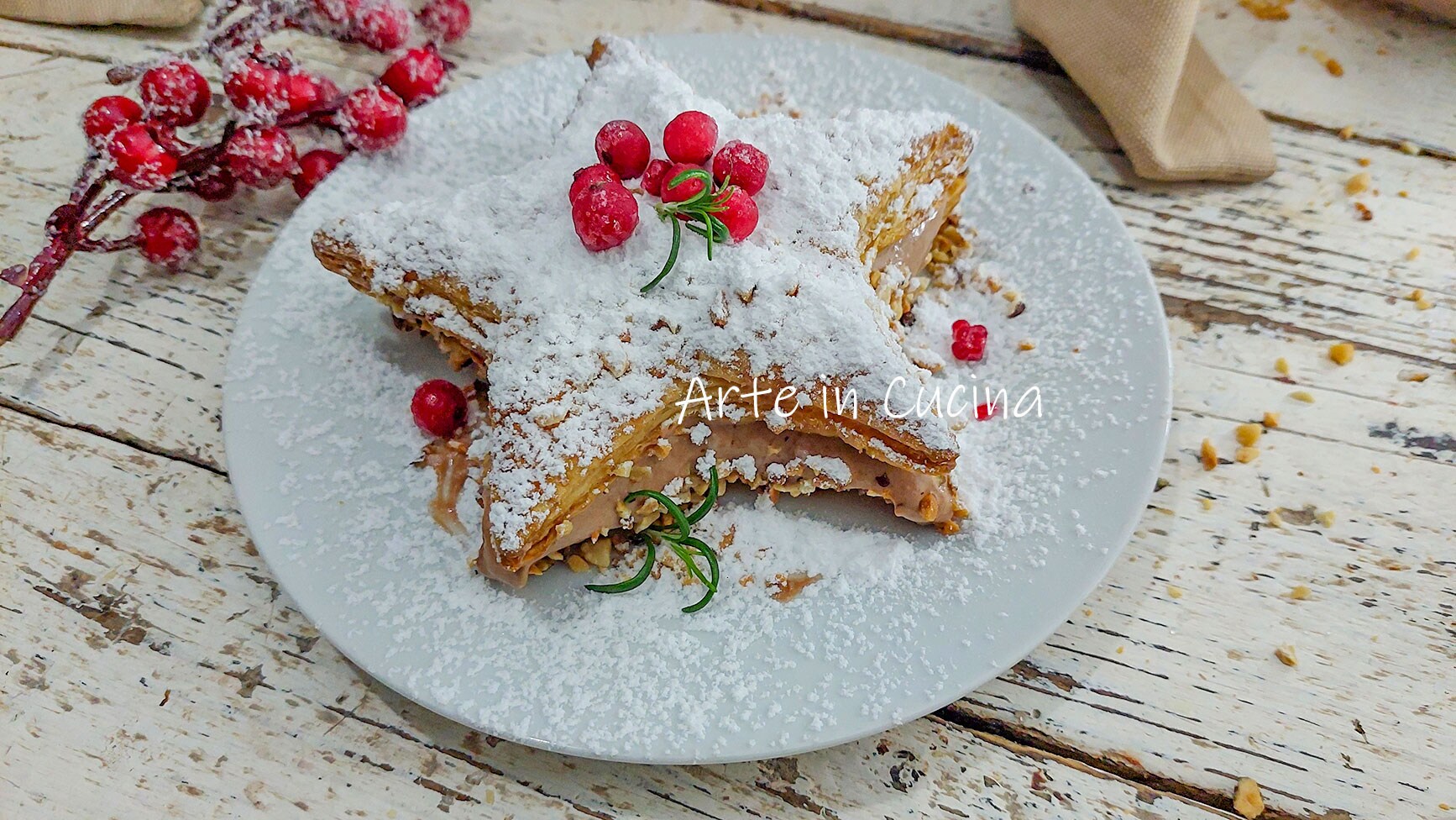 BLÄTTERTEIGSTERN MIT NUTELLA, schneller Kuchen