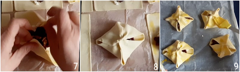 Blätterteigtaschen mit Feta und karamellisierten Zwiebeln Rezept kreative schmackhafte Vorspeise der Maiskorn 3 schließen Blätterteigtaschen