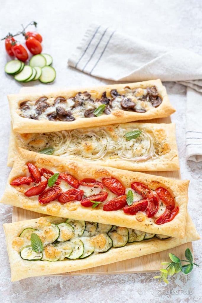 gefügte Blätterteigzungen