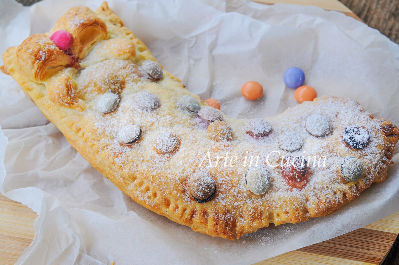 BLÄTTERTEIGSTRUMPF DER BEFANA mit Nutella