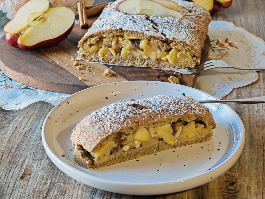 Apfelstrudel mit Mürbeteig