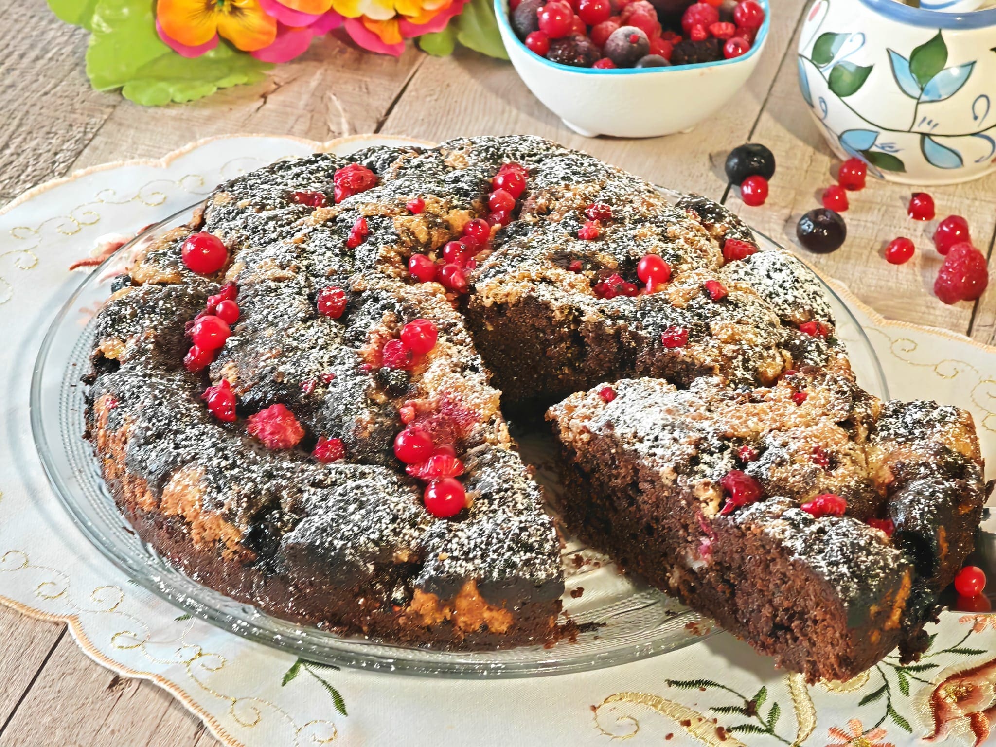 Schokoladenkuchen mit Streuseln
