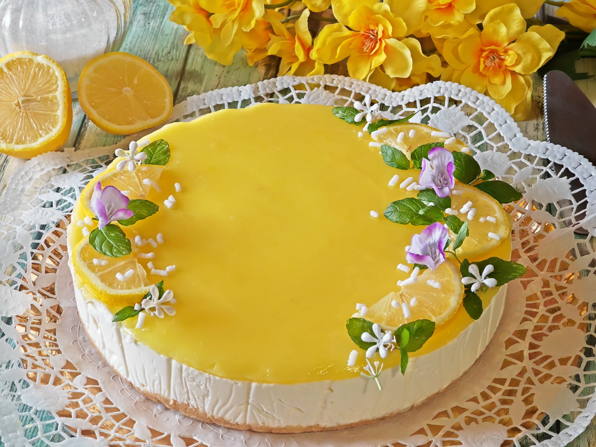 Käsekuchen mit Zitrone ohne Backen