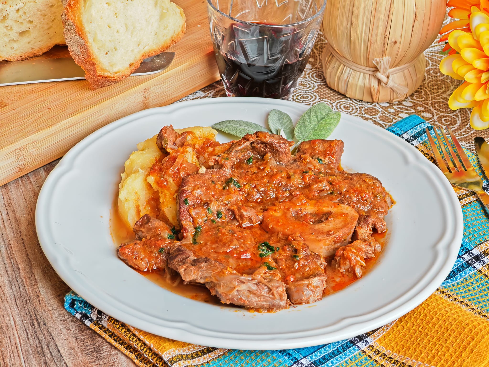 Ossobuco mit Polenta