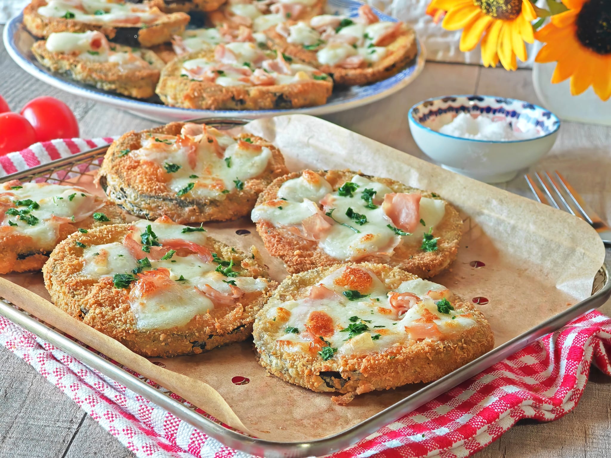 Gefüllte Auberginenschnitzel