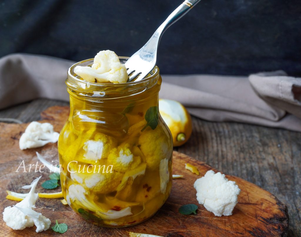 Blumenkohl in Öl Rezept Konserve vickyarte arte in cucina