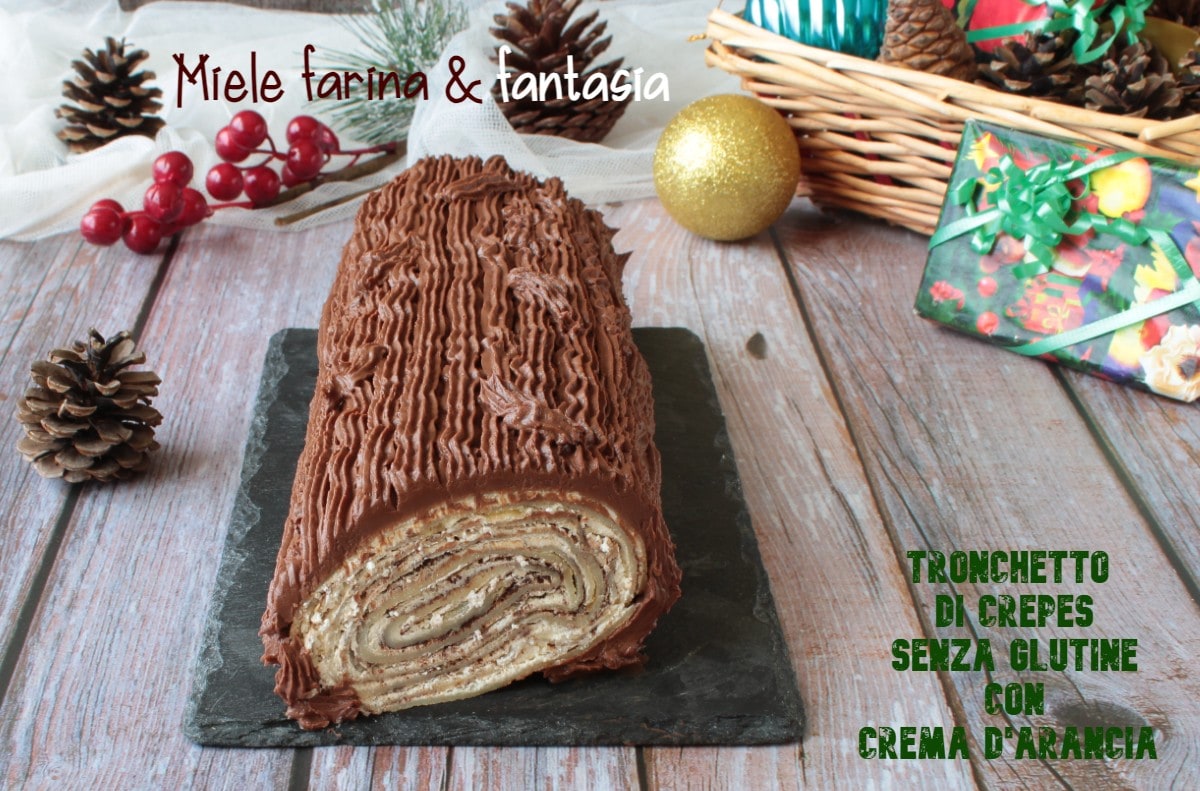 Bûche mit Orangencreme