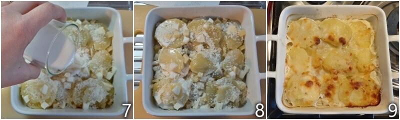 c. Savoyer Kartoffeln mit Milch im Ofen backen