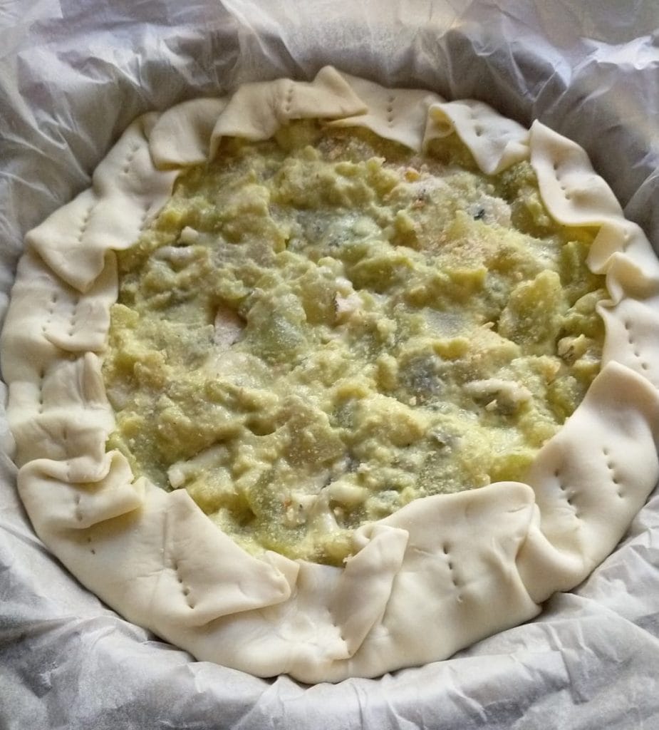 Chayote Mürbeteig oder stachelige Kürbis