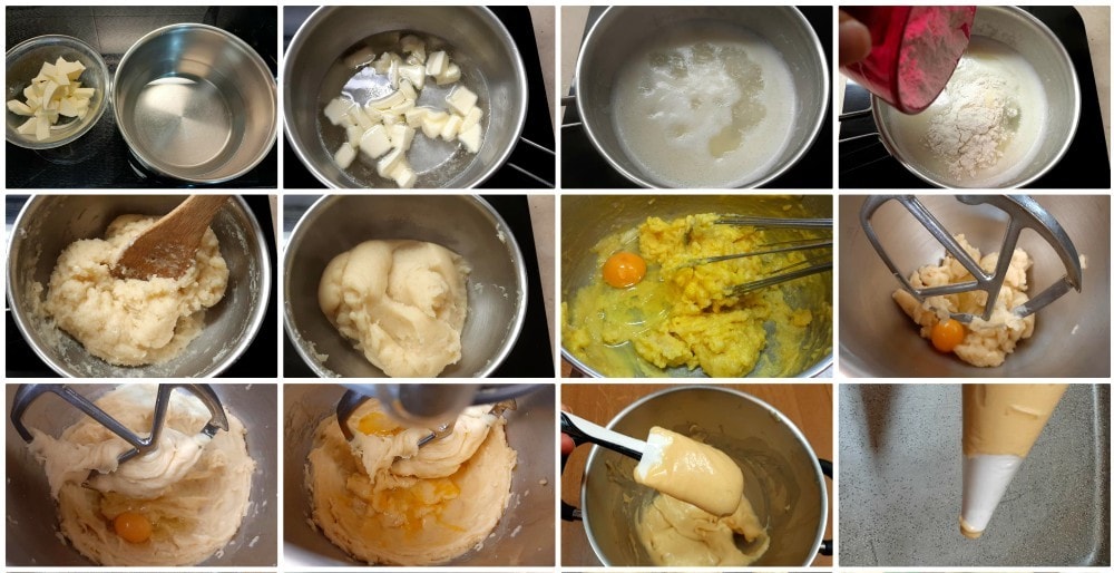 salzige Ofenzeppole mit Mortadellaschaum