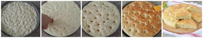 Weiße Focaccia mit nativem Olivenöl extra