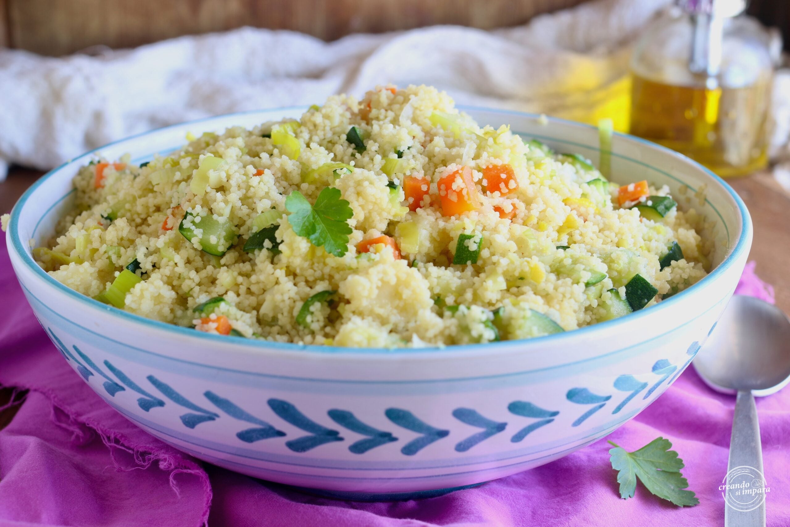 Couscous mit Gemüse und Käse