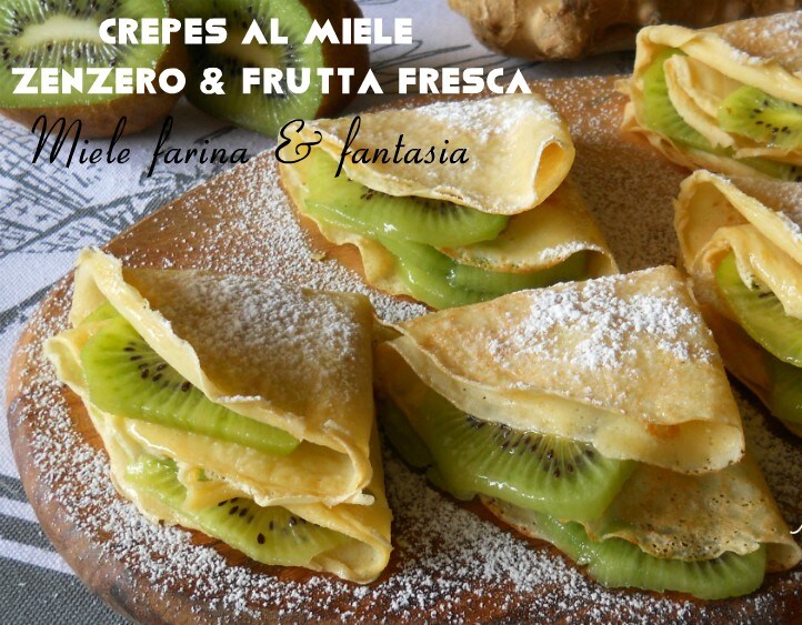 Ingwer-Crepes mit Honig und frischen Früchten