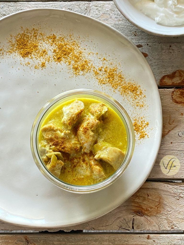 Hühnerbrust mit Curry im Glas