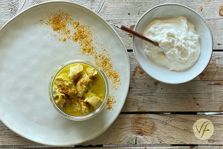 Curry-Huhn im Glas gekocht