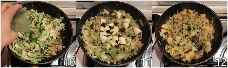 d. Wirsingkohl mit Äpfeln schmoren