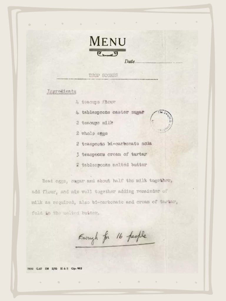 drop scones - originales Rezept aus den Archiven