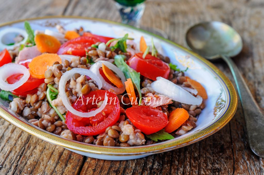 Einfache, schnelle und leichte Linsensalat-Rezept