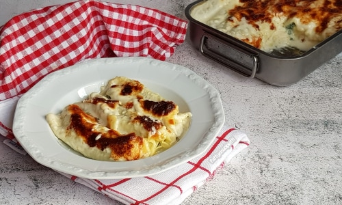 Gemüse-Cannelloni und Béchamel