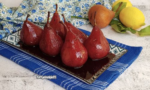 Karamellisierte Birnen mit Rotwein
