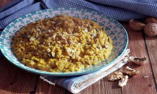 Risotto mit Radicchio, Gorgonzola und Walnüssen
