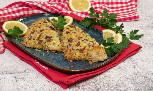 Ofen-gebackene Wolfsbarschfilets